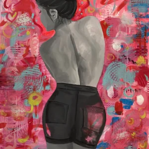 נערה לבדה, בגבה