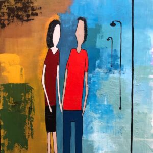 זוג מתחת לפנס רחוב